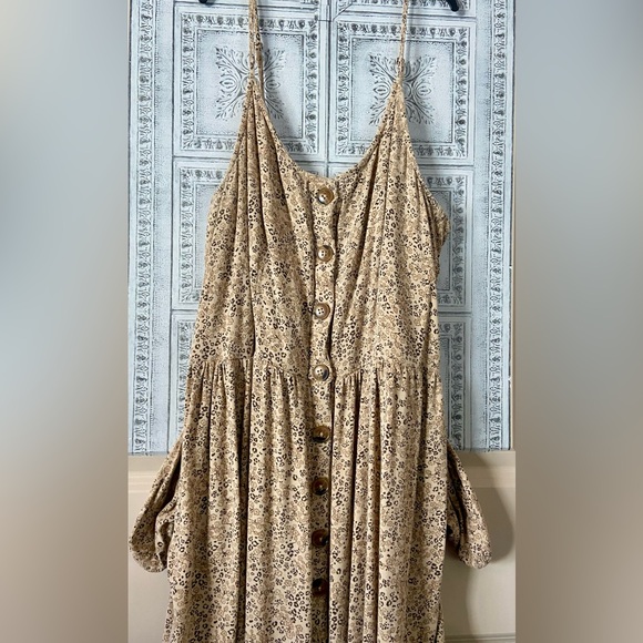 GUC Jopna Sz-XL Spaghetti Strap, Pocket, Floral, Dancing Dress- 10 Real Buttons - Picture 8 of 16